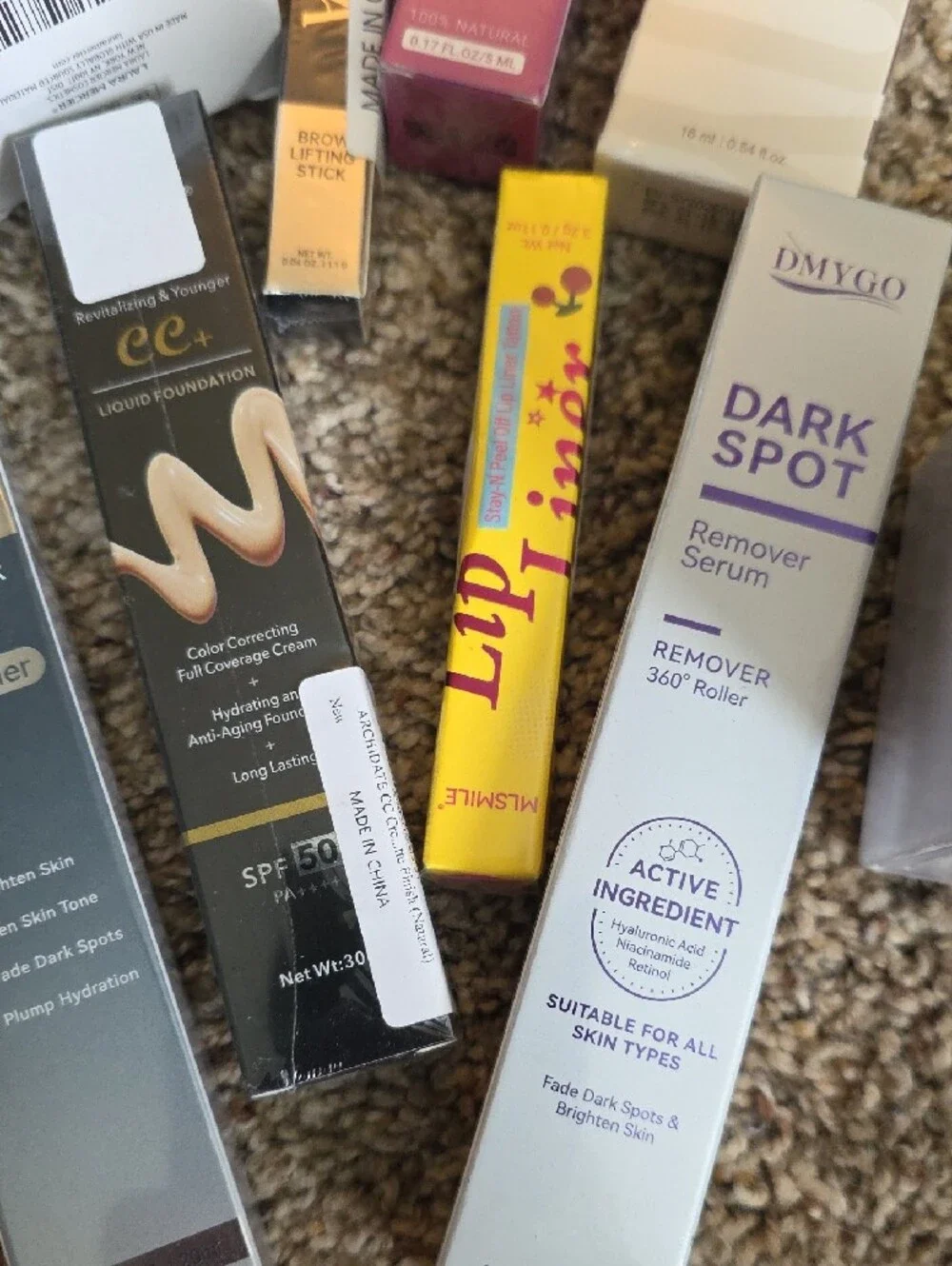 Skincare & Beauty Box Lot with Bright Green Aloe Vera Packaging